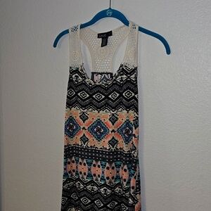 Love Crochet Knit long dress Multicolor sz L